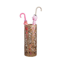 Umbrella Stand Household Hotel,hollow Umbrella Bucket ,multifunctional Umbrella Drain Stand Gold