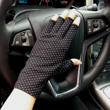 (One Size, B86 Black) Female Sports Fitness Cycling Sunscreen Touch Screen Long Full Finger