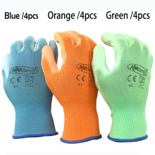 (xxL, PU1350 -Colorful) 12 Pairs Anti Static Cotton PU Nylon Work Glove ESD Safety Electronic