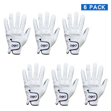 (24 Medium Large, Worn on Left hand) 6 PCS Golf Gloves Men's Golf Glove Soft Breathable Pure Sheepskin Genuine