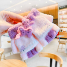 (0-8 years old, 2301-J6 (0-4 Years)) 0-10 Years Old Winter Children Girls Soft Half Finger Cover Animal Warm