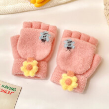 (0-8 years old, c2945-J4 (0-4 Years)) 0-10 Years Old Winter Children Girls Soft Half Finger Cover Animal Warm