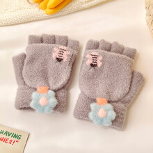 (0-8 years old, c2945-J1 (0-4 Years)) 0-10 Years Old Winter Children Girls Soft Half Finger Cover Animal Warm