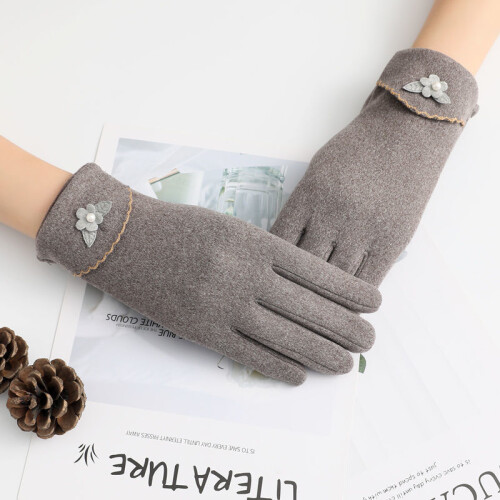 (One Size, 10) New Women Keep Warm Touch Screen Plus Velvet Inside Thicken Windproof
