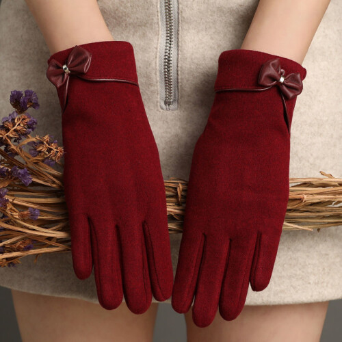 (One Size, 5) New Women Keep Warm Touch Screen Plus Velvet Inside Thicken Windproof 1