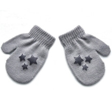 (style2 gray) Cartoon Fox Baby Mittens Winter Warm Kids Baby Girl Gloves Knitted Children