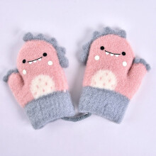 (pink style 5) Cartoon Fox Baby Mittens Winter Warm Kids Baby Girl Gloves Knitted Children