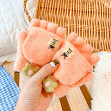 (0-10 Year old, c2945-J6 (0-4 years)) 0-8 Old Years Winter Children Girls Soft Half Finger Cover Animal Warm