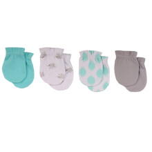 (0-3 months, Baby boy GM4014) Newborn Baby boy and girl Scratch Mittens,0-6 months Winter Cotton Four