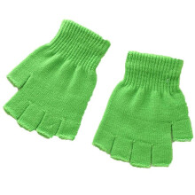 (One Size, 2) Hot Children Magic Knitted Gloves Kids Stretch Half Finger Glove Winter