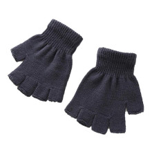 (One Size, 8) Hot Children Magic Knitted Gloves Kids Stretch Half Finger Glove Winter
