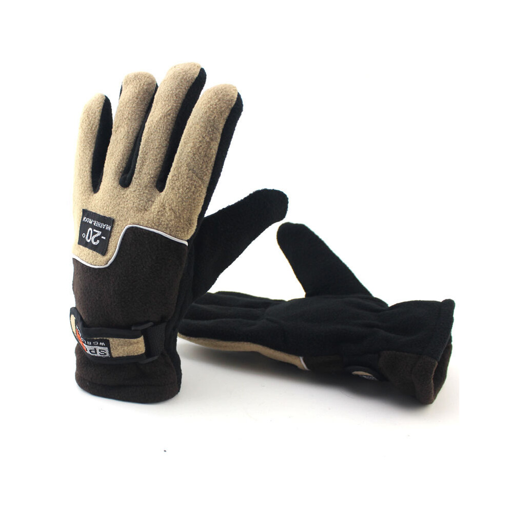 (Male ) Motorcycle Gloves Bmx Ski Gloves Mtb Road -20 Gloves Mountain Bike Gloves Brown 9077354854703