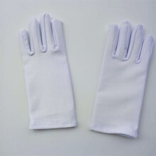 (One Size, White) 1 Pair Children's Dance Gloves Black White Elastic Festival Performance