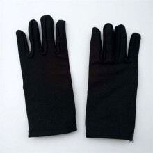 (One Size, Black) 1 Pair Children's Dance Gloves Black White Elastic Festival Performance