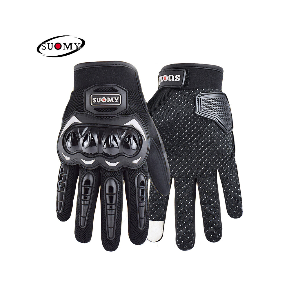 (Xl, Su33 ) Breathable Full Finger Racing Motorcycle Gloves Quality Stylishly Decorated Black 9077354859708
