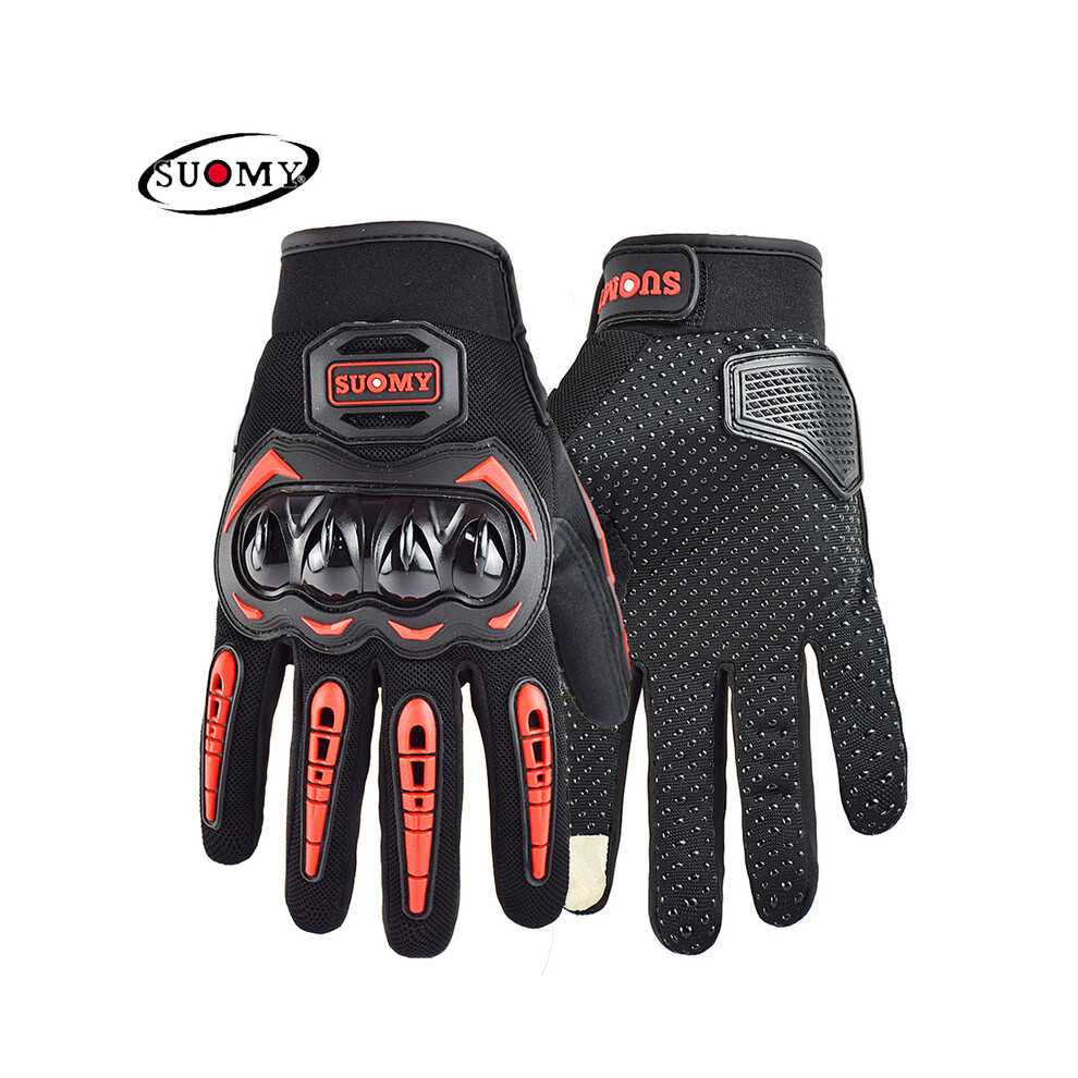 (Xxl, Su33 ) Breathable Full Finger Racing Motorcycle Gloves Quality Stylishly Decorated Red 9077354859586