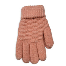 (S, Kids Pink) New Fashion Kids Thick Knitted Gloves Warm Winter Children Stretch Mittens
