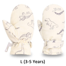 (Beige(3-5 Years)) Winter Toddler Gloves Baby Boys Girls Hands Warm Fleece Lining Mitten