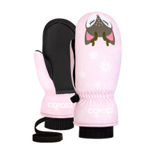 (S, Deer) Kids Ski Gloves 3M Thinsulate Winter Keep Warm Finger Mittens Cute Cartoon