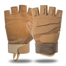 (M, A-Khaki) Non-slip Tactical Gloves Airsoft Sport Gloves Half Finger Military Men