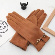 (One Size, Caramel) KayCrowne New Urban Style Grace Lady Glove Women Winter Elegant Touch