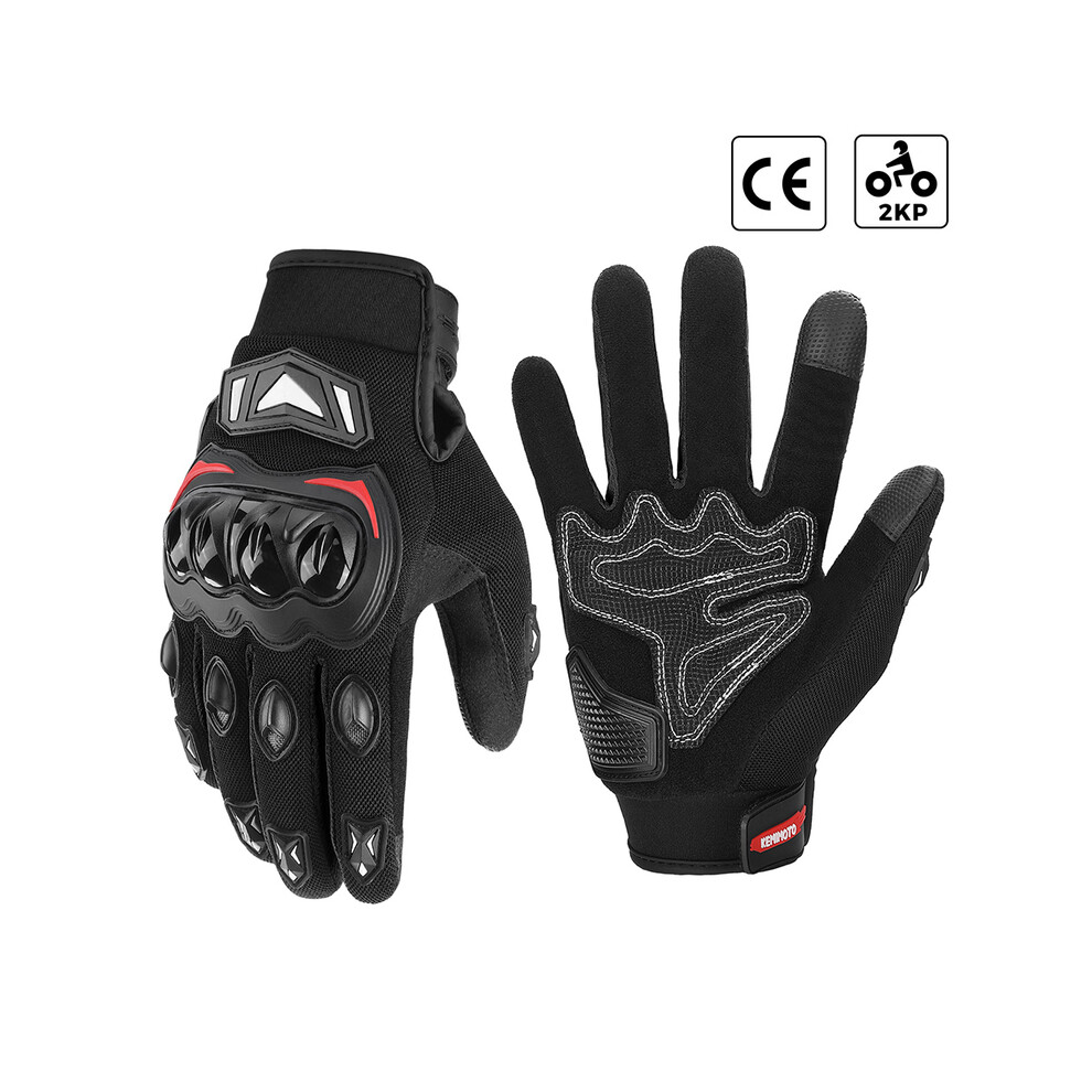 (M, Style 2 ) Ce Motorcycle Gloves Summer Riding Gloves Hard Knuckle Touchscreen Motorbike Black 9077354866898