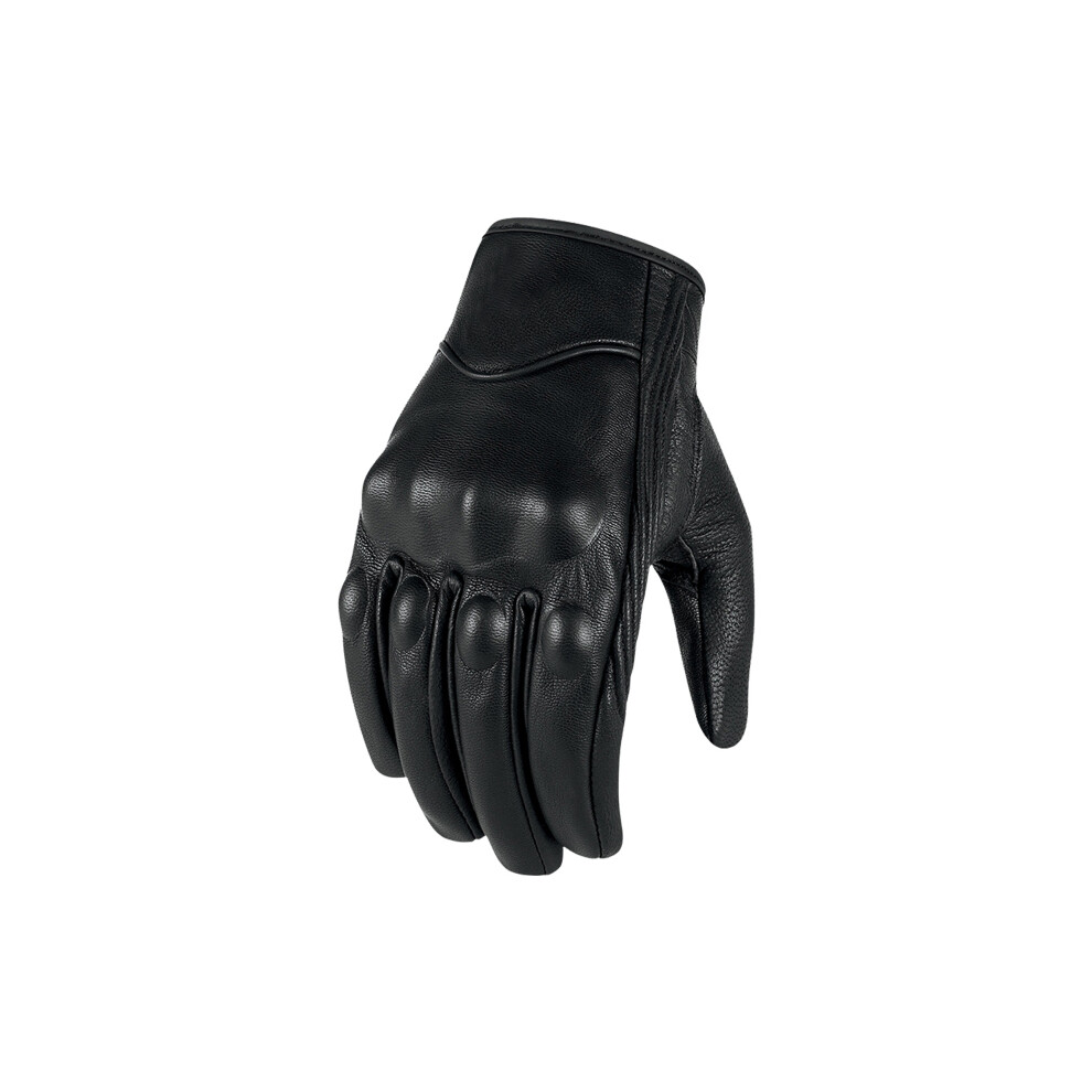 (Xl, No-Perforated) Motorcycle Gloves Leather Touch Men Genuine Goatskin Sports Cycling Glove 9077354803602