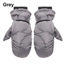 (grey) Children Kids Winter Snow Warm Gloves Boy Girls Ski Snowboard Windproof