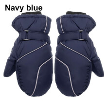 (navy blue) Children Kids Winter Snow Warm Gloves Boy Girls Ski Snowboard Windproof