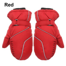 (red) Children Kids Winter Snow Warm Gloves Boy Girls Ski Snowboard Windproof