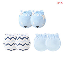 (3 Pairs-1) 4 Pair/set Simple Cute Baby Knitting Mitten Newborn Anti-eat Hand Anti-Grab