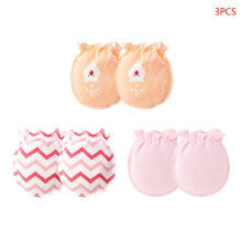 (3 Pairs-2) 4 Pair/set Simple Cute Baby Knitting Mitten Newborn Anti-eat Hand Anti-Grab