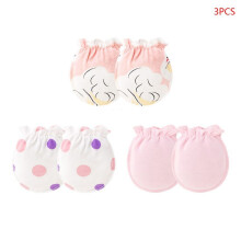 (3 Pairs-3) 4 Pair/set Simple Cute Baby Knitting Mitten Newborn Anti-eat Hand Anti-Grab
