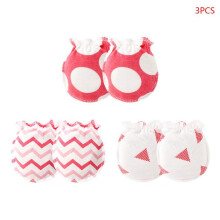(3 Pairs-4) 4 Pair/set Simple Cute Baby Knitting Mitten Newborn Anti-eat Hand Anti-Grab
