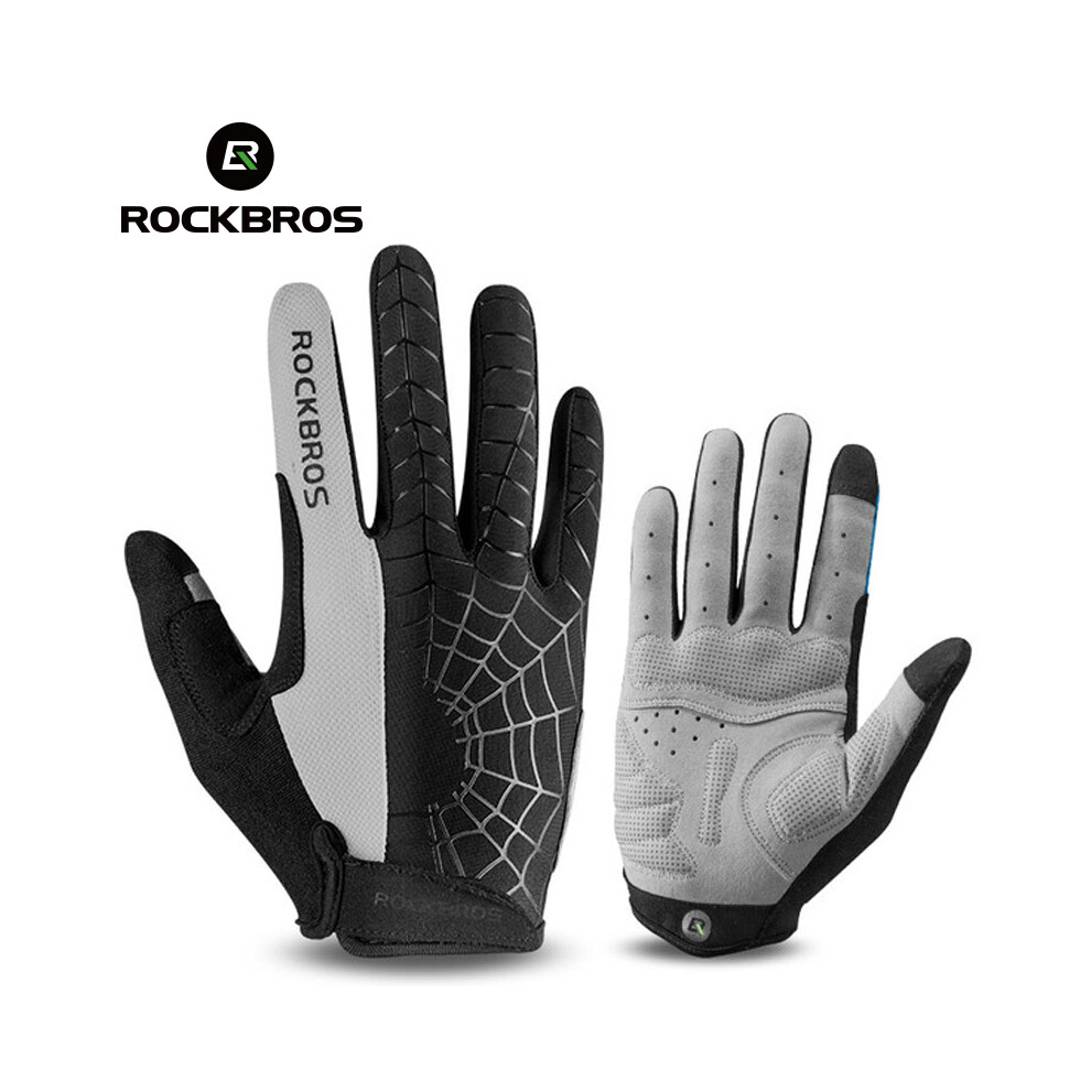 (Xl, S109-1Bgr) Cycling Gloves Sponge Pad Long Finger Motorcycle Gloves For Bicycle Mountain 9077354804968