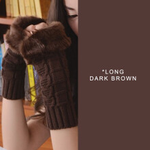 (B8) Autumn Winter Villi Knitted Touchscreen Gloves Women Girls Cute White