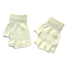 (F Style 6) 1Pair Kids Black Half Finger Fingerless Gloves for Women and Men Wool