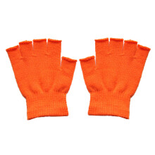 (H Style 8) 1Pair Kids Black Half Finger Fingerless Gloves for Women and Men Wool