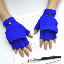 (S Style 17) 1Pair Kids Black Half Finger Fingerless Gloves for Women and Men Wool