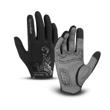 (M, A0026-BK) Kyncilor Men Gloves Black Full Finger Bicycle Glove Touchscreen Silicone