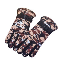(yellow 2) Thermal Ski Gloves Children Kids Winter Fleece Waterproof Warm Child Snowboard