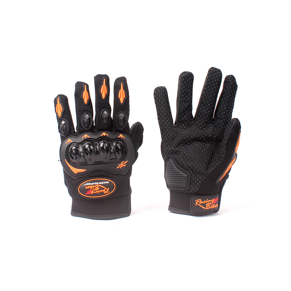 (M, Sc04r-) Spring Summer Sports Protection Motorcycle Gloves Full Finger Outdoor Orange 9077354784284