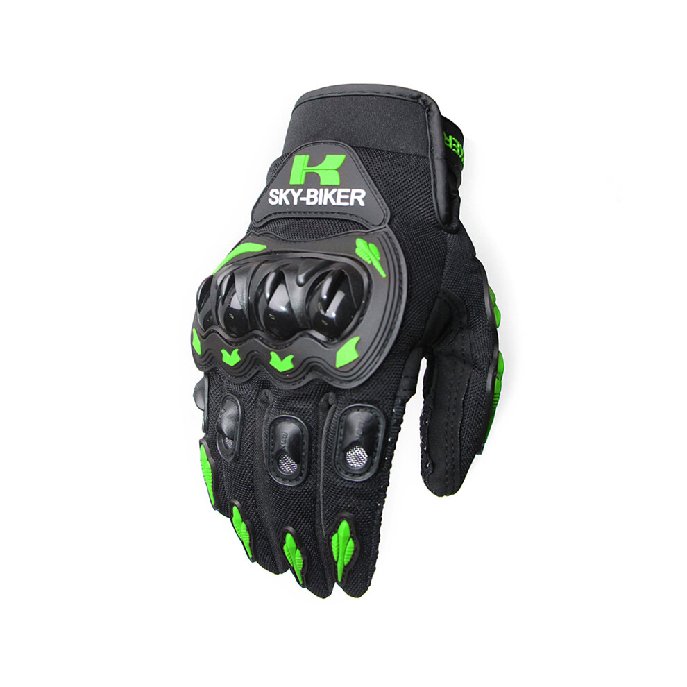 (Xxl, Skyjiantou-) Spring Summer Sports Protection Motorcycle Gloves Full Finger Outdoor Green 9077354784598