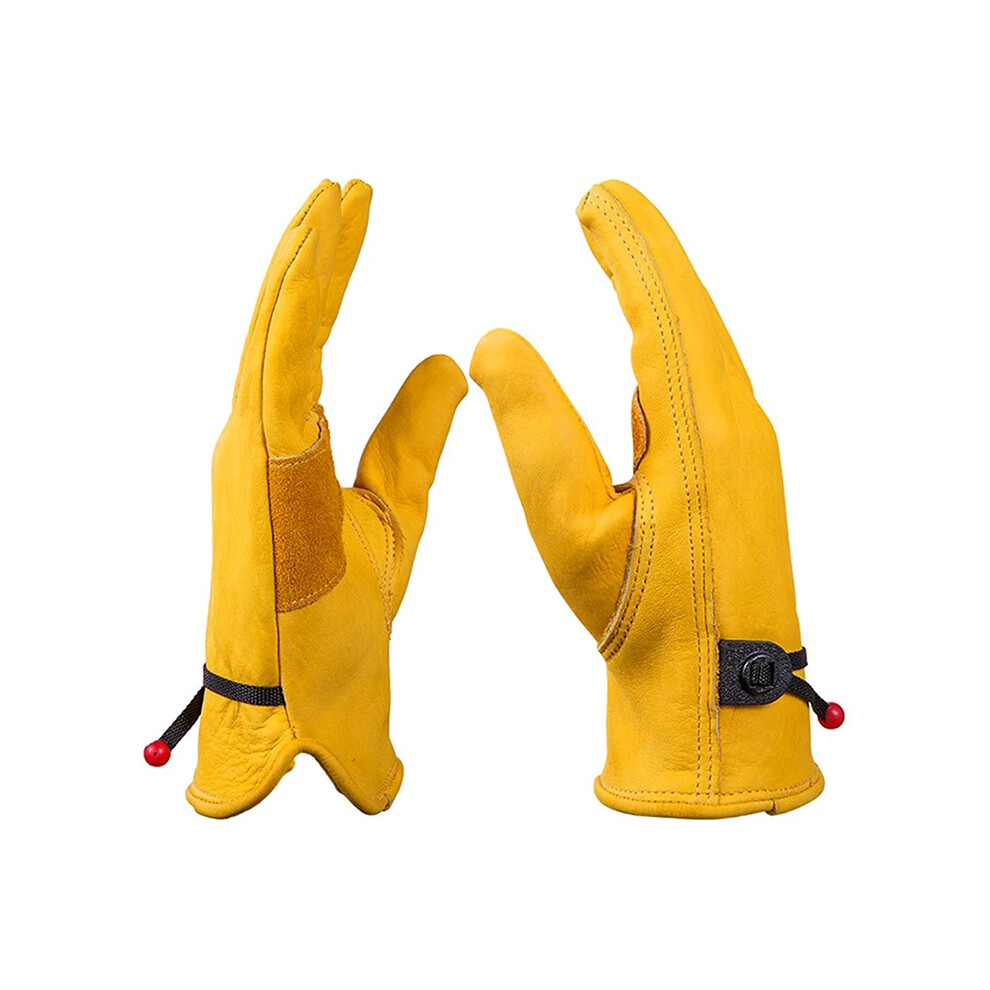 (Xl) Cowhide Motorcycle Gloves Breathable Full Finger Racing Gloves Outdoor 9077354808492