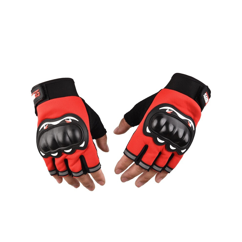 (-2) Motorcycle Gloves Men's Motorcycle Gloves Breathable Closed Finger Racing Red 9077354808324