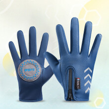(blue) Autumn Winter Children's Gloves Kids Reflect Light Waterproof Non-Slip