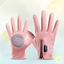 (pink) Autumn Winter Children's Gloves Kids Reflect Light Waterproof Non-Slip