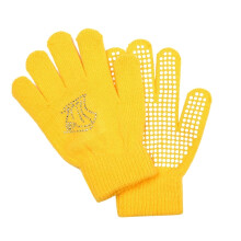(M, Y) 1 Pair Children Gloves Non-slip Rubber Winter Warm Stretch Gloves Boys