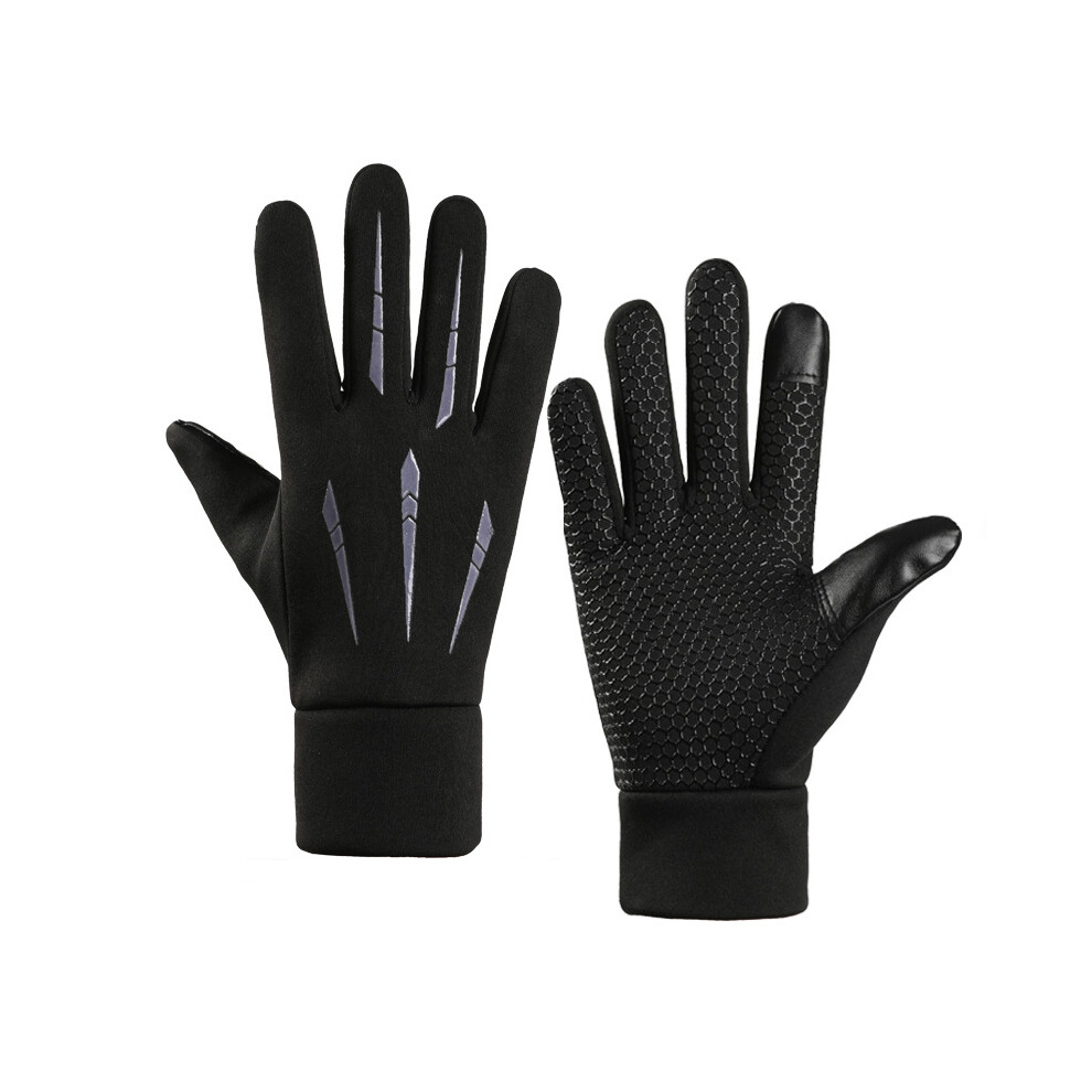 (Gray) Winter Motorcycle Riding Warm Gloves Car Motorcross Touch Screen Windproof Gray 9077354743502