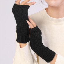 (A03) Winter Girl Knitted Gloves Keep Warm Full-finger Durable Various Colors